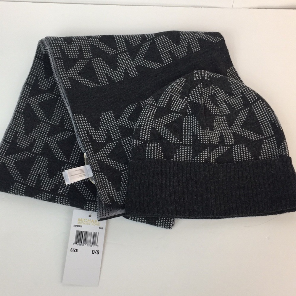 Michael Kors Scarf & Beanie Hat Set - Picture 7 of 8